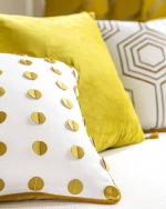 法式幾何黃系列抱枕套