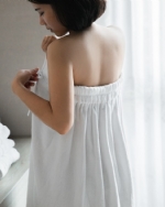 純白美容浴裙
